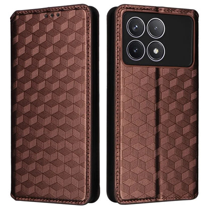 For Xiaomi Redmi K70 5G / K70 Pro 5G Leather Case Rhombus Pattern Flip Wallet Cover