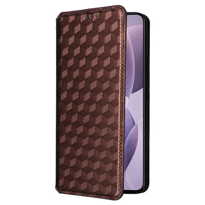 For Xiaomi Redmi K70 5G / K70 Pro 5G Leather Case Rhombus Pattern Flip Wallet Cover