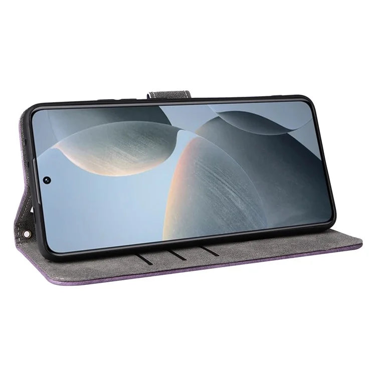 For Xiaomi Redmi K70E 5G / Poco X6 Pro 5G Wallet Case RFID Blocking Phone Cover with Hand Strap
