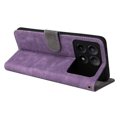 For Xiaomi Redmi K70E 5G / Poco X6 Pro 5G Wallet Case RFID Blocking Phone Cover with Hand Strap
