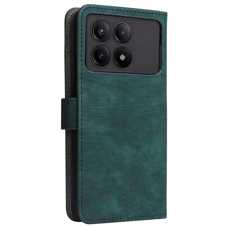 For Xiaomi Redmi K70E 5G / Poco X6 Pro 5G Wallet Case RFID Blocking Phone Cover with Hand Strap