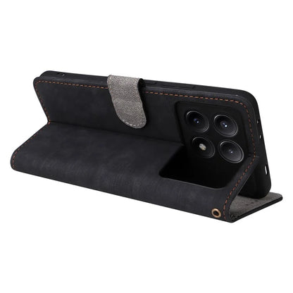 For Xiaomi Redmi K70E 5G / Poco X6 Pro 5G Wallet Case RFID Blocking Phone Cover with Hand Strap