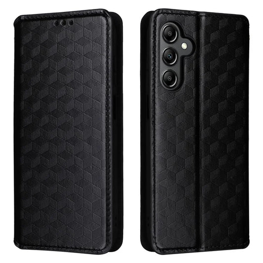 For Samsung Galaxy A15 4G / 5G Leather Case Phone Wallet Cover Rhombus Pattern