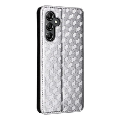 For Samsung Galaxy A15 4G / 5G Leather Case Phone Wallet Cover Rhombus Pattern