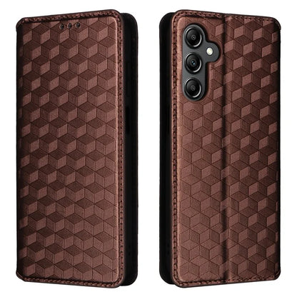 For Samsung Galaxy A15 4G / 5G Leather Case Phone Wallet Cover Rhombus Pattern