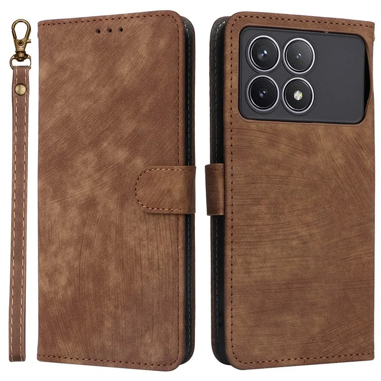For Xiaomi Redmi K70 5G / K70 Pro 5G Leather Case with Strap RFID Blocking Phone Wallet