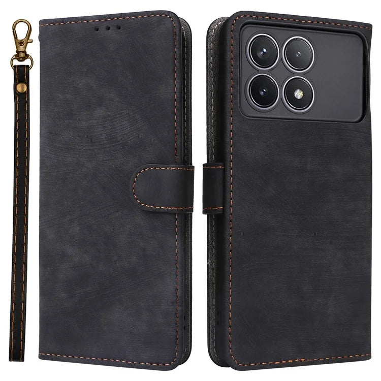 For Xiaomi Redmi K70 5G / K70 Pro 5G Leather Case with Strap RFID Blocking Phone Wallet