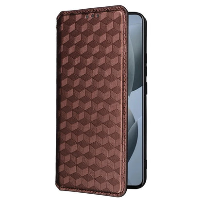 For Xiaomi Redmi K70E 5G / Poco X6 Pro 5G Case Rhombus Pattern Leather Cover