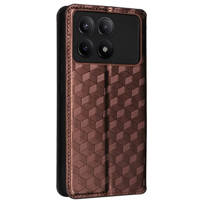 For Xiaomi Redmi K70E 5G / Poco X6 Pro 5G Case Rhombus Pattern Leather Cover