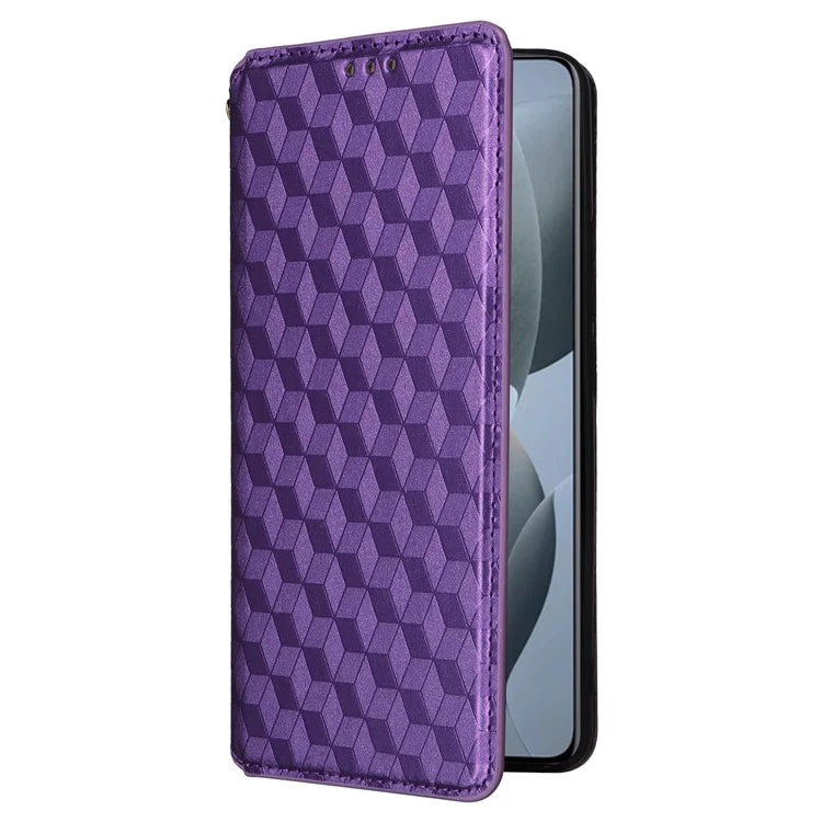For Xiaomi Redmi K70E 5G / Poco X6 Pro 5G Case Rhombus Pattern Leather Cover