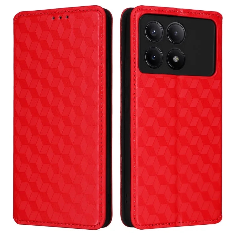 For Xiaomi Redmi K70E 5G / Poco X6 Pro 5G Case Rhombus Pattern Leather Cover