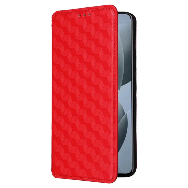 For Xiaomi Redmi K70E 5G / Poco X6 Pro 5G Case Rhombus Pattern Leather Cover