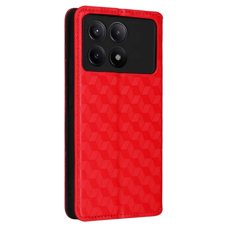 For Xiaomi Redmi K70E 5G / Poco X6 Pro 5G Case Rhombus Pattern Leather Cover