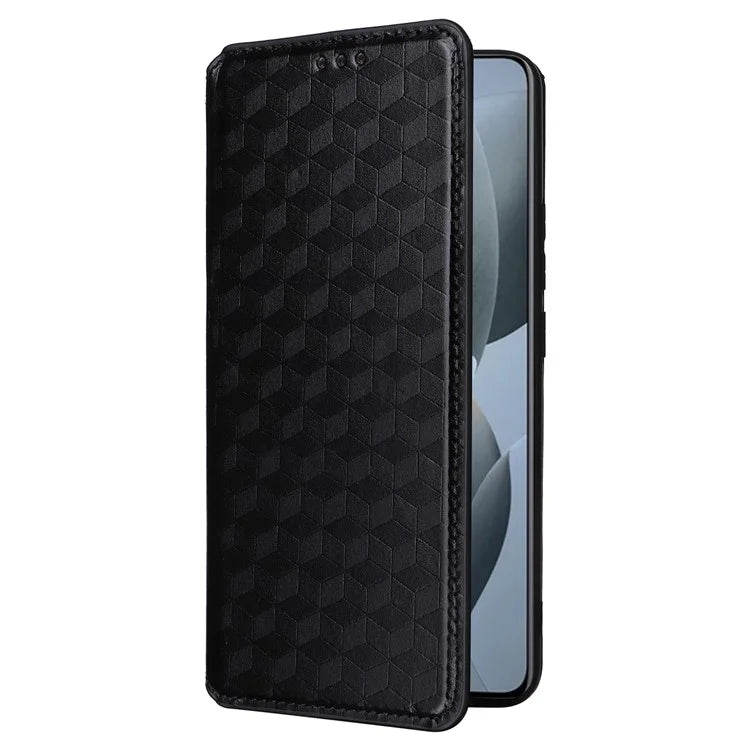 For Xiaomi Redmi K70E 5G / Poco X6 Pro 5G Case Rhombus Pattern Leather Cover