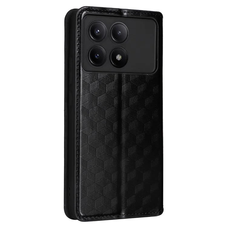 For Xiaomi Redmi K70E 5G / Poco X6 Pro 5G Case Rhombus Pattern Leather Cover