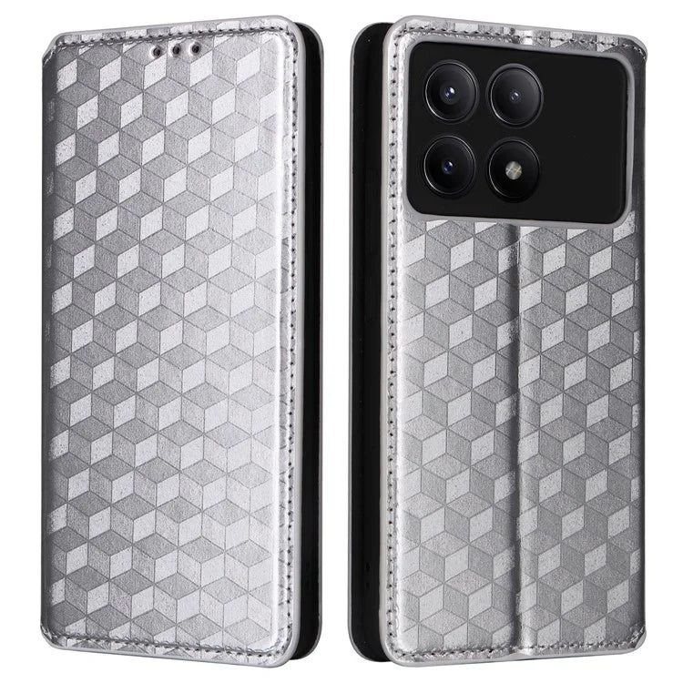 For Xiaomi Redmi K70E 5G / Poco X6 Pro 5G Case Rhombus Pattern Leather Cover