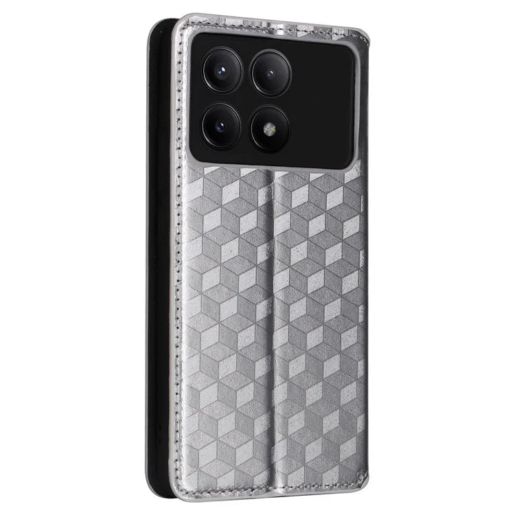 For Xiaomi Redmi K70E 5G / Poco X6 Pro 5G Case Rhombus Pattern Leather Cover