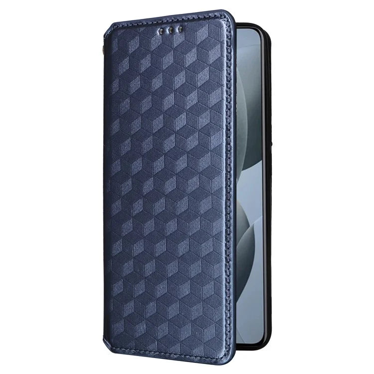 For Xiaomi Redmi K70E 5G / Poco X6 Pro 5G Case Rhombus Pattern Leather Cover
