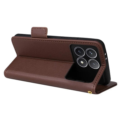 For Xiaomi Redmi K70 5G / K70 Pro 5G Leather Case Litichi Texture Magnetic Clasp