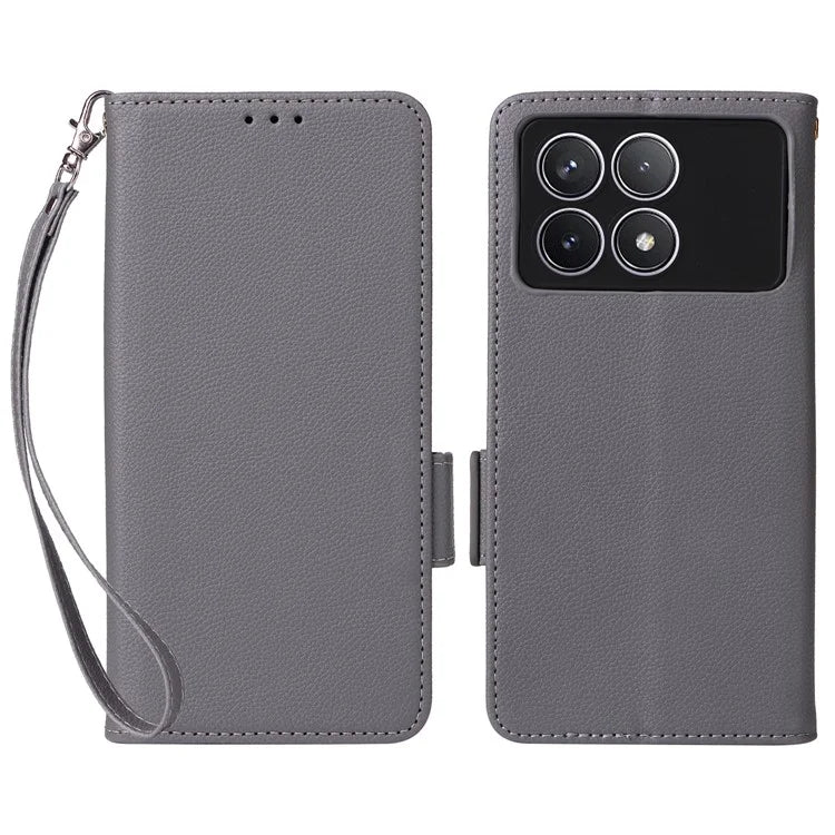 For Xiaomi Redmi K70 5G / K70 Pro 5G Leather Case Litichi Texture Magnetic Clasp