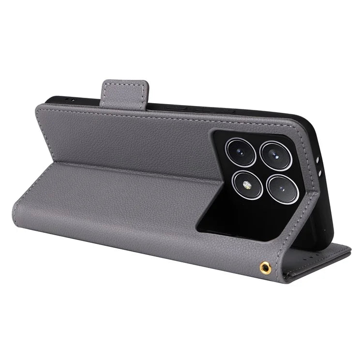 For Xiaomi Redmi K70 5G / K70 Pro 5G Leather Case Litichi Texture Magnetic Clasp
