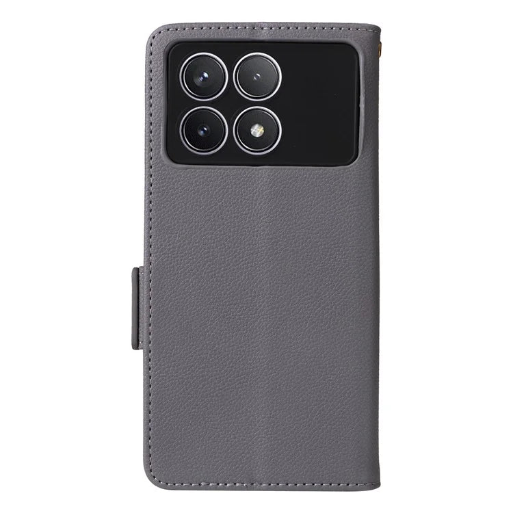 For Xiaomi Redmi K70 5G / K70 Pro 5G Leather Case Litichi Texture Magnetic Clasp