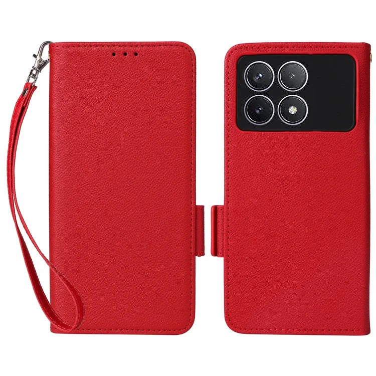 For Xiaomi Redmi K70 5G / K70 Pro 5G Leather Case Litichi Texture Magnetic Clasp