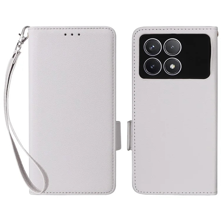 For Xiaomi Redmi K70 5G / K70 Pro 5G Leather Case Litichi Texture Magnetic Clasp