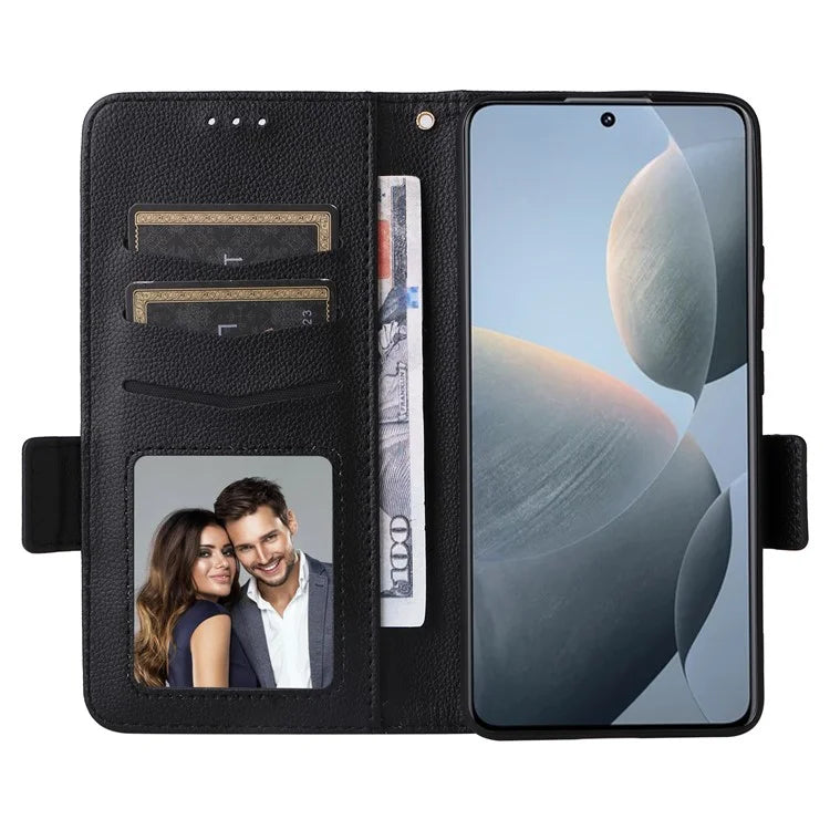 For Xiaomi Redmi K70E 5G / Poco X6 Pro 5G Leather Case with Strap Wallet Phone Cover