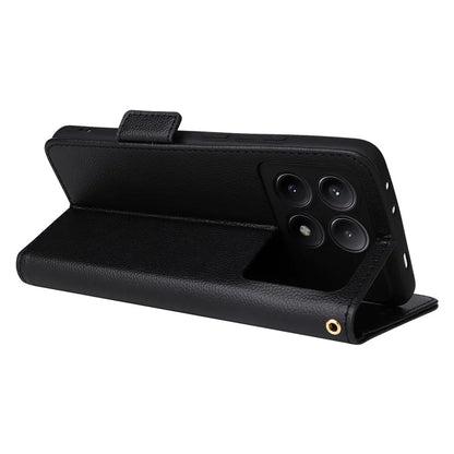 For Xiaomi Redmi K70E 5G / Poco X6 Pro 5G Leather Case with Strap Wallet Phone Cover