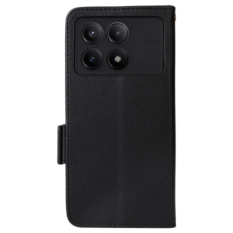 For Xiaomi Redmi K70E 5G / Poco X6 Pro 5G Leather Case with Strap Wallet Phone Cover