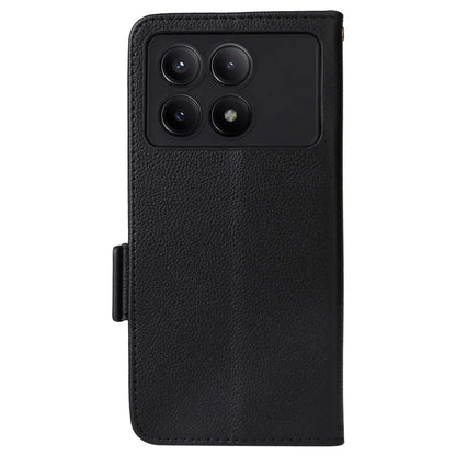 For Xiaomi Redmi K70E 5G / Poco X6 Pro 5G Leather Case with Strap Wallet Phone Cover