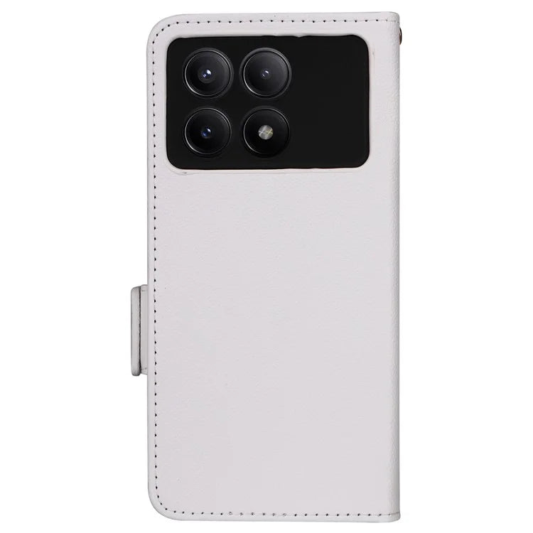 For Xiaomi Redmi K70E 5G / Poco X6 Pro 5G Leather Case with Strap Wallet Phone Cover