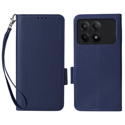 For Xiaomi Redmi K70E 5G / Poco X6 Pro 5G Leather Case with Strap Wallet Phone Cover