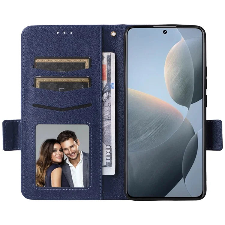 For Xiaomi Redmi K70E 5G / Poco X6 Pro 5G Leather Case with Strap Wallet Phone Cover