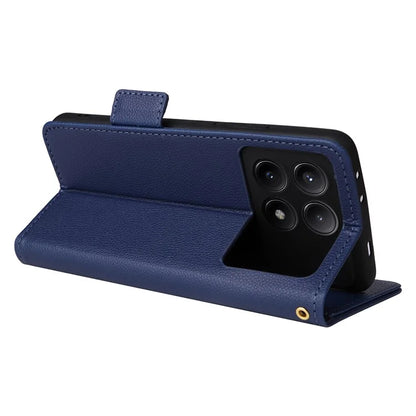 For Xiaomi Redmi K70E 5G / Poco X6 Pro 5G Leather Case with Strap Wallet Phone Cover