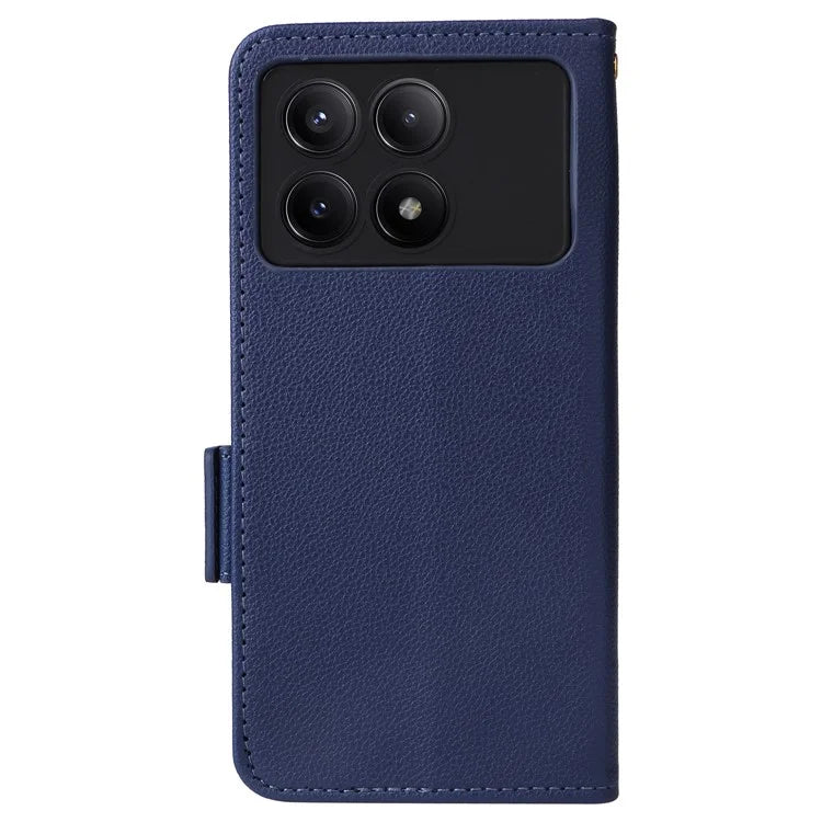 For Xiaomi Redmi K70E 5G / Poco X6 Pro 5G Leather Case with Strap Wallet Phone Cover