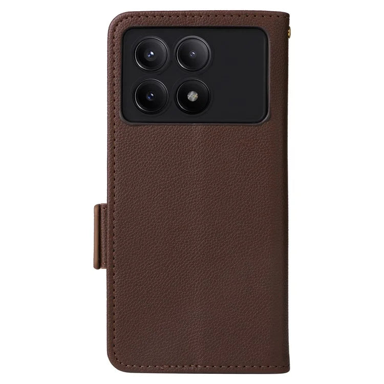 For Xiaomi Redmi K70E 5G / Poco X6 Pro 5G Leather Case with Strap Wallet Phone Cover