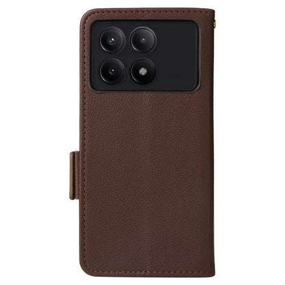 For Xiaomi Redmi K70E 5G / Poco X6 Pro 5G Leather Case with Strap Wallet Phone Cover
