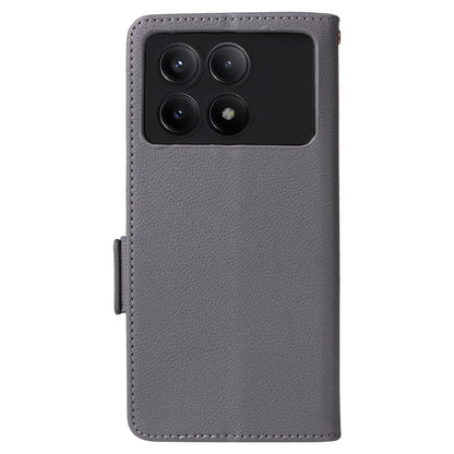 For Xiaomi Redmi K70E 5G / Poco X6 Pro 5G Leather Case with Strap Wallet Phone Cover