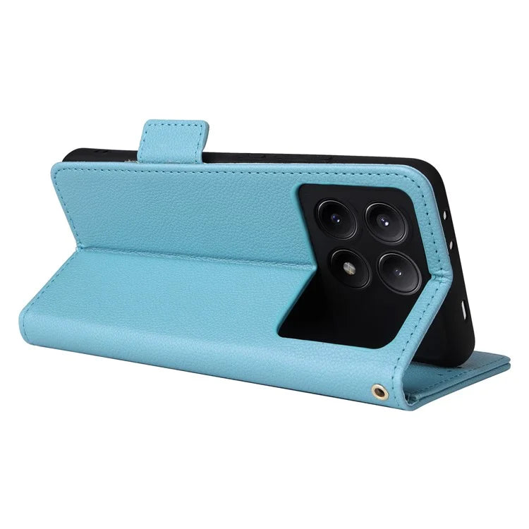 For Xiaomi Redmi K70E 5G / Poco X6 Pro 5G Leather Case with Strap Wallet Phone Cover