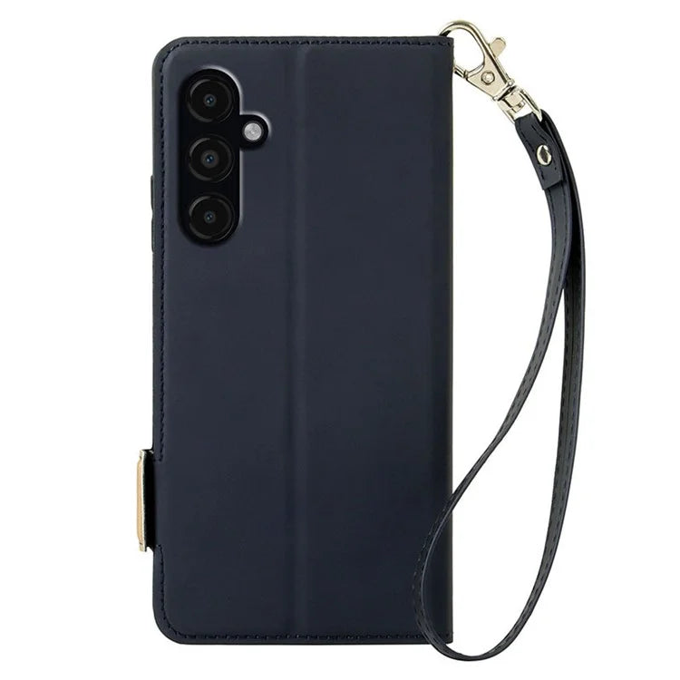 For Samsung Galaxy S24 Card Slot PU Leather Phone Case Flip Stand Contrast Color Phone Cover