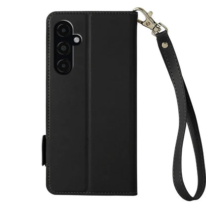 For Samsung Galaxy S24 Card Slot PU Leather Phone Case Flip Stand Contrast Color Phone Cover
