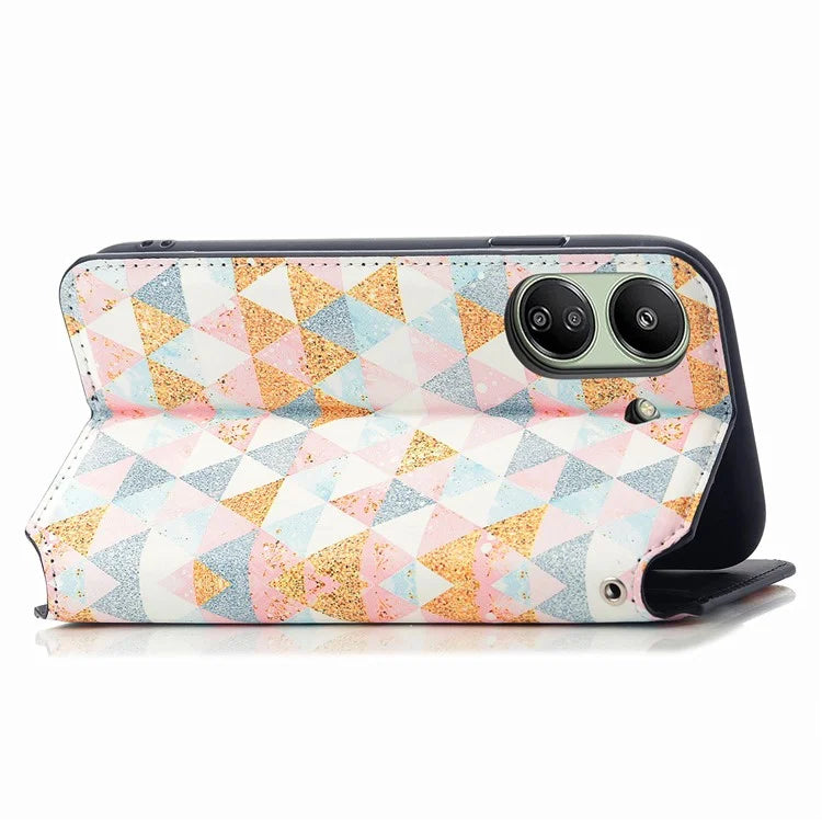 CASENEO 001 Series for Xiaomi Redmi 13C 4G / Poco C65 4G Case Leather RFID Blocking Cover