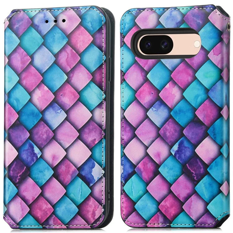 CASENEO 001 Series for Google Pixel 8a Cell Phone Case Pattern RFID Blocking Cover
