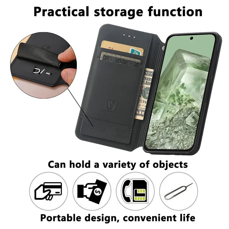 CASENEO 001 Series for Google Pixel 8a Cell Phone Case Pattern RFID Blocking Cover