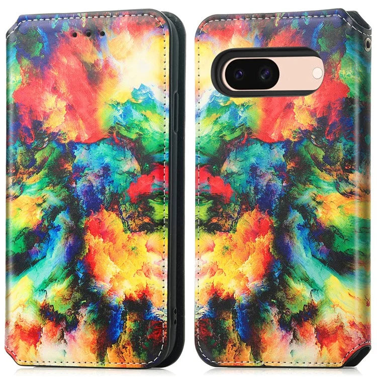 CASENEO 001 Series for Google Pixel 8a Cell Phone Case Pattern RFID Blocking Cover