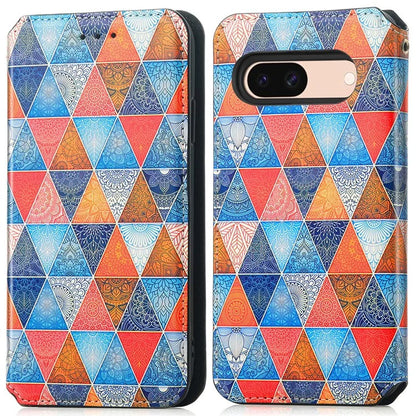 CASENEO 001 Series for Google Pixel 8a Cell Phone Case Pattern RFID Blocking Cover  /  Mandala