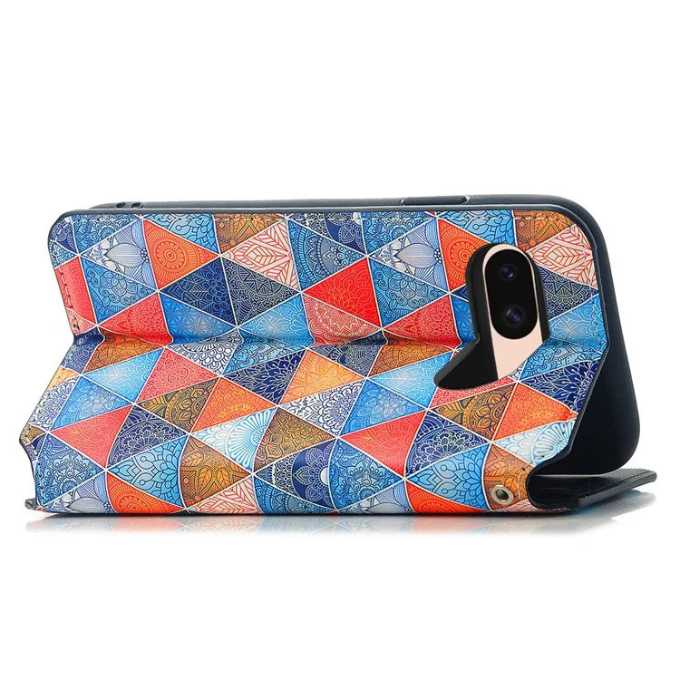 CASENEO 001 Series for Google Pixel 8a Cell Phone Case Pattern RFID Blocking Cover  /  Mandala