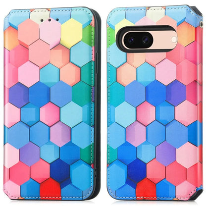 CASENEO 001 Series for Google Pixel 8a Cell Phone Case Pattern RFID Blocking Cover